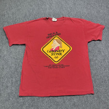 Vintage Walt Disney World Shirt Mens XL Red Grumpy Dwarf Graphic Tee 90s Movie
