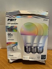 Feit A19 E26 Standard Base Light Bulb 60W 3Pk