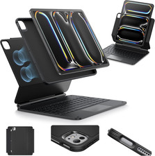  Upgraded iPad Air 13 Inch Case Keyboard M4/M3/M2 2026/2025/2024 , Easy-S