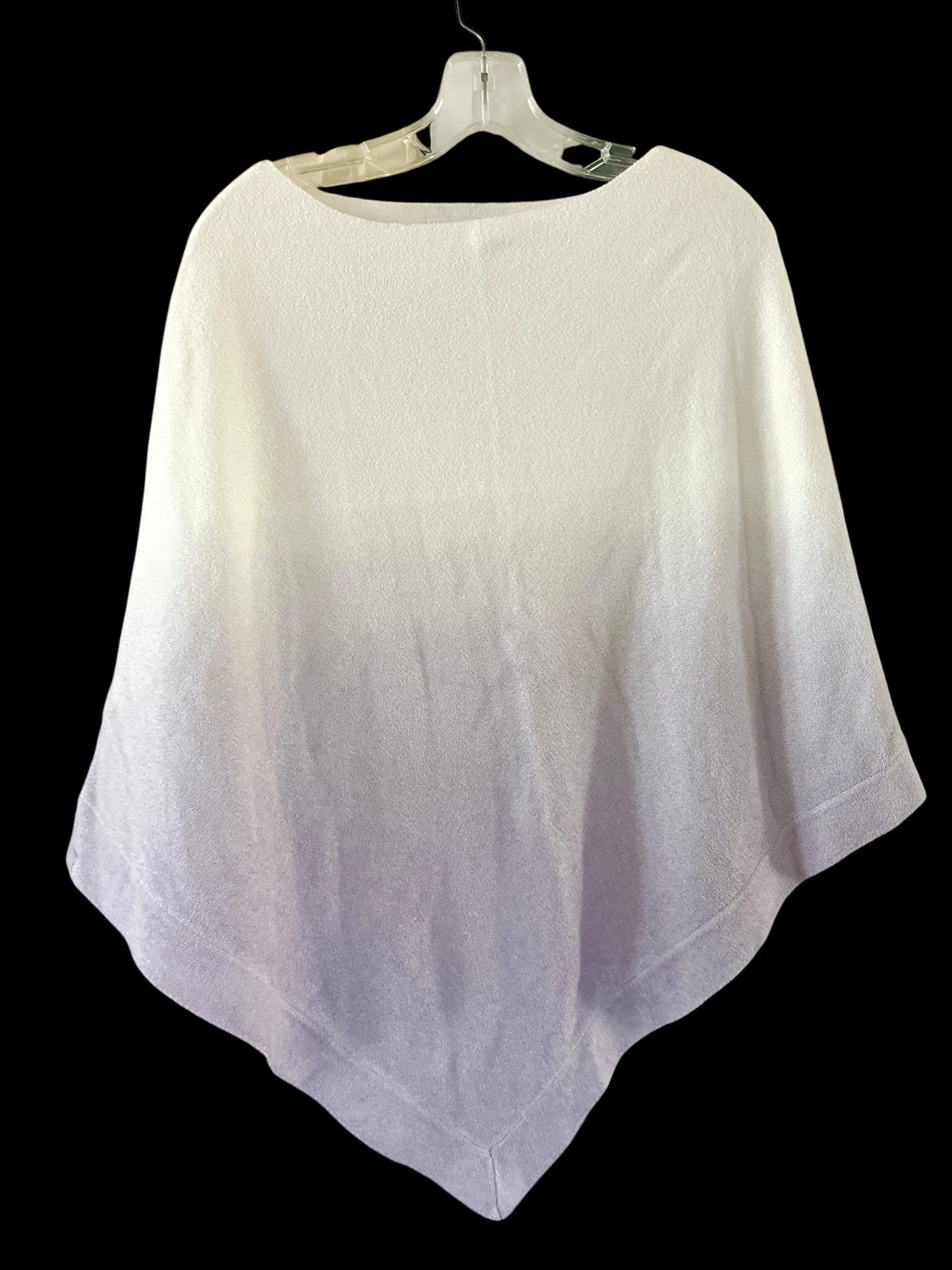 Barefoot Dreams Cozy Chic Ultra Lite Knit Poncho Ombre Asymmetrical Cut One Sz