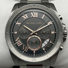 Michael Kors Mens Watch 45mm Stainless Chronograph Date MK-8609 New Battery 6.5"