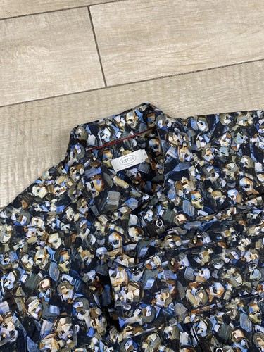 Camisa Eton Slim Fit Talla Multicolor Rara. Talla 43/17 XL - Imagen 2 de 5