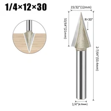 V Bit 30 Degree Router Cutting Tool for CNC Woodwork and Engraving Use