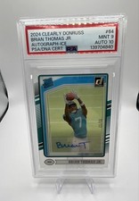 2024 Panini Clearly Donruss - Rated Rookie Brian Thomas Jr. #64 Ice...