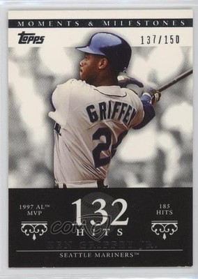 2007 Moments & Milestones /150 Ken Griffey Jr (1997 AL MVP 185 Hits) #47 HOF n1u