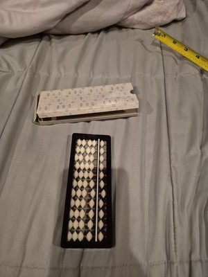Vintage White And Black Abacus 6 Inch