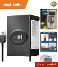 200W Low Voltage Landscape Transformer, Outdoor Weatherproof Transformer with...