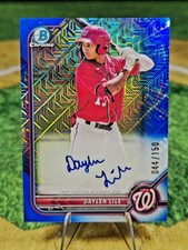 2022 Bowman Chrome Prospects Daylen Lile #CPA-DL Auto HTA Choice Blue Ref /150