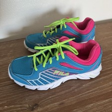 Girls Fila Radical 3 Running Shoe Size 3 Blue Green Pink
