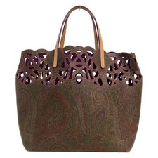 Borsa tote ETRO marrone scuro marrone chiaro multi pelle PVC