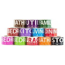 600 Moving Labels - 12 Color-Coded Room Stickers Fragile Labels for Boxes, Hom