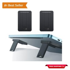 Elegant 2-in-1 Portable Mini Laptop Stand with Cooling Ergonomic Design - Black