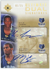 2007-08 UD Ultimate Collection Dual Kyle Lowry/Mike Conley Auto RC #UD-CL 01/25