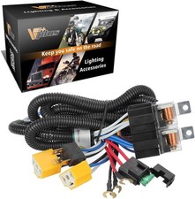 1Set H4 Headlight Relay Harness Kit for 7x6 5x7 H6054 Headlights Heat Cerami