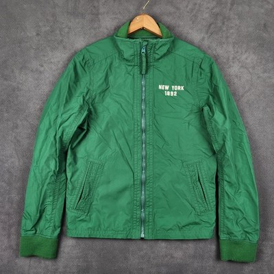 Abercrombie Fitch Green New York Baker Mountain Rain Jacket Mens Large