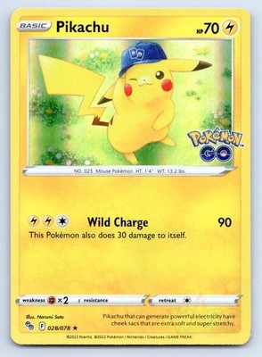 Pokemon Pikachu Pokemon GO PGO R HOLO 028/078 NM