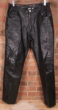 Wilsons Leather Black Leather Pants Size 32x30 Lined Vintage Y2K NWOT