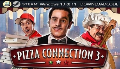 NEU PC Computer Spiel Pizza Connection 3 für Windows 10 11 STEAM Download Code