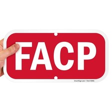 6x12 Inch FACP Fire Alarm Control Panel Aluminum Sign Warning Notice Board