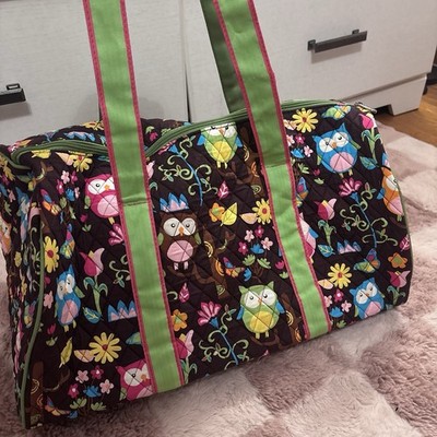 Y2K Vintage NGIL Unique Owl print large Tote Bag Pink And Green Pattern