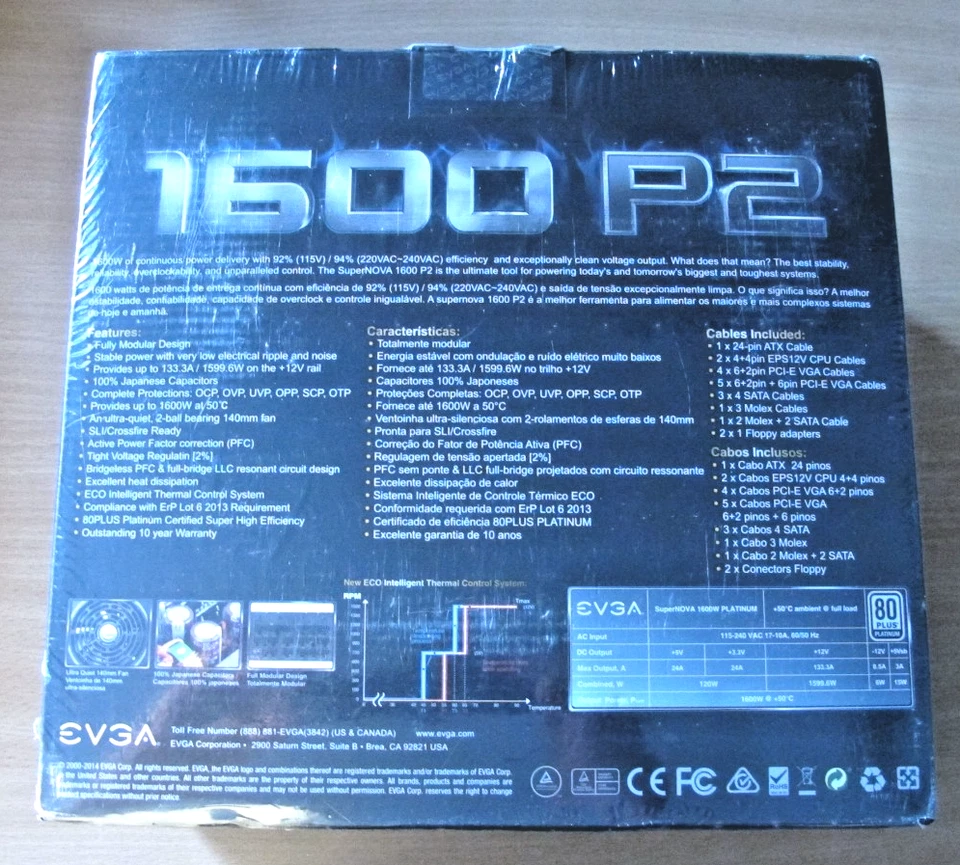 EVGA SuperNOVA 1600 P2 Power Supply 80 PLUS Platinum certified modular - Image 2 of 4