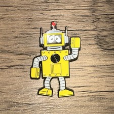 Yo Gabba Gabba Plex yellow robot Pin BoxLunch New