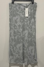 NWT Calvin Klein Women's Midi Grey Lined Side Zip Skirt Size 30 99
