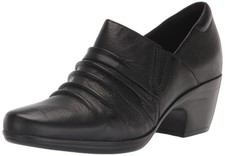 Clarks Women's Emily Cove Pump Size US 9 M Black Leather