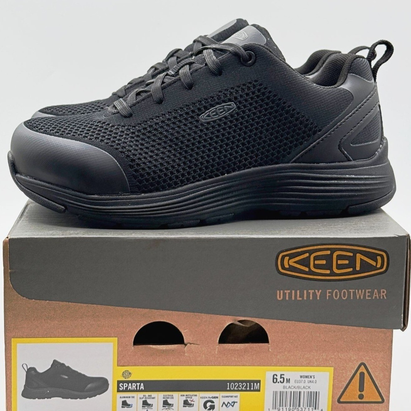 Scarpa antinfortunistica Keen Sparta donna misura 6 5 nera punta alluminio antiscivolo olio NUOVA