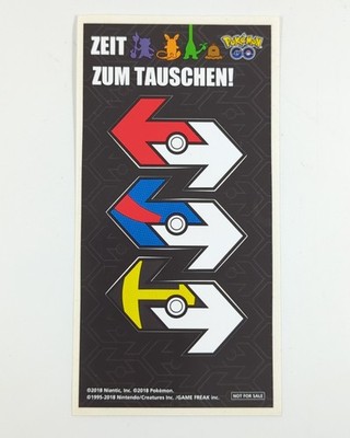 Pokémon Go Promo Sticker ''Zeit zum Tauschen'' - 2018, Niantic, Aufkleber