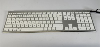 Macally Wireless Full Size White & Silver Keyboard Model acebtkey
