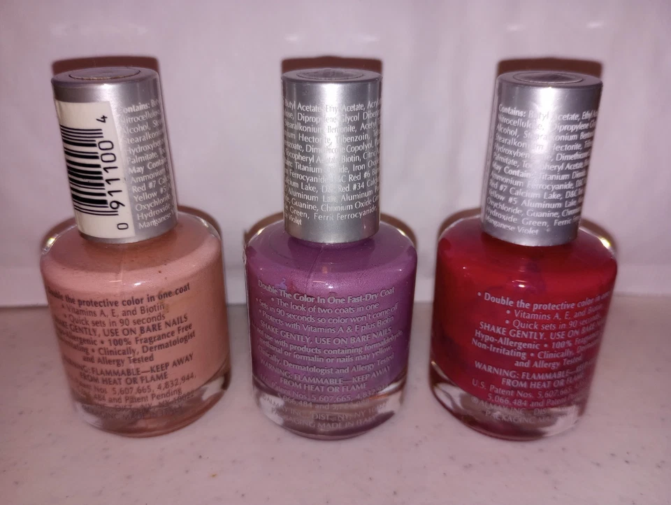 Elección De Colección Raro Almay One Abrigo Color de Uñas 29 DREAMY 66 Fresco Lila 92 CEREZA Foto 3 de 4