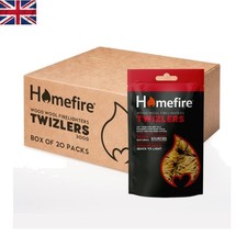 Natural Odourless Wood Wool Firelighters - Pack of 20 Twizlers for Versatile Use 3.51 per lighter