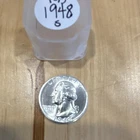 Gem Rare 1948  S Washington Quarter 25C Silver Uncirculated 40 Coin Roll