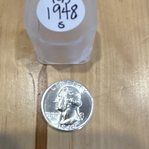 Gem Rare 1948  S Washington Quarter 25C Silver Uncirculated 40 Coin Roll