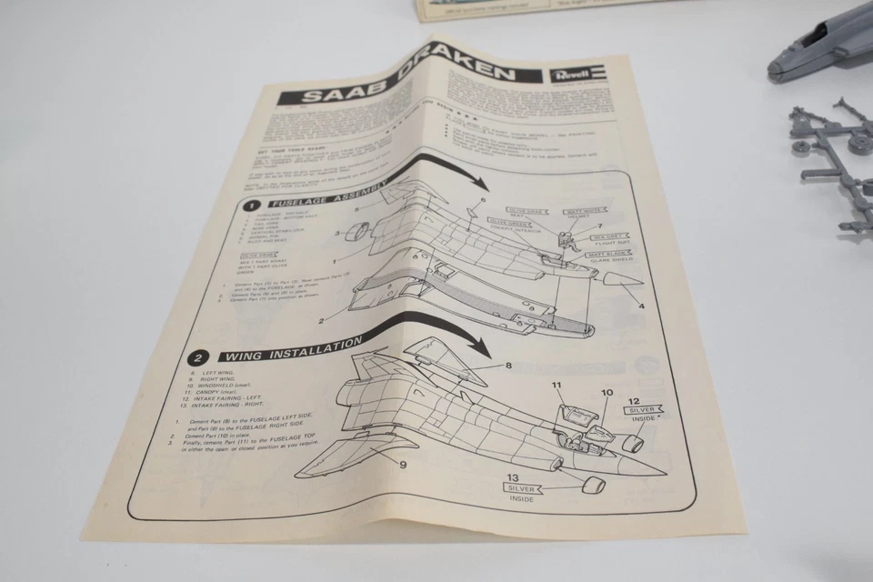 B85 1:72 REVELL H-131 H131 SAAB J-35 DRAGON DRAGON AIRPLANE PLANE MIB - Immagine 2 di 4