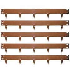 5m Corten Steel Lawn Edging | Set of 5 L100cm x H15/10/7.5cm | 3 Sizes