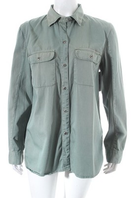 MADEWELL Langarmhemd Damen Hemd Gr. DE 38 khaki sportlicher Stil