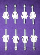 Set Of 8 1960-1990 GM Chevy Headlight Head Light Lamp Adjuster Screws & Nuts