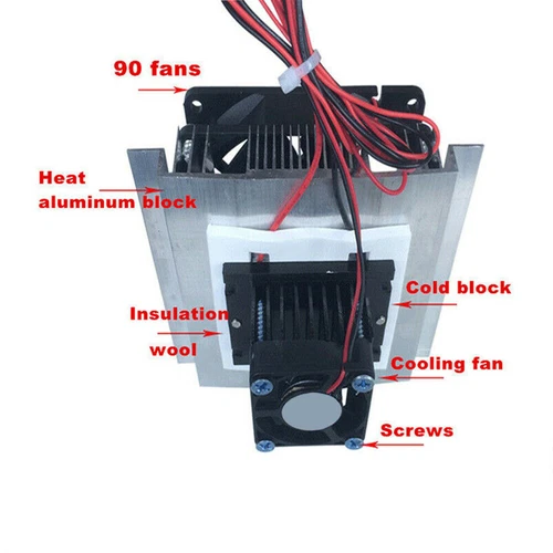 60W 12V 6A Peltierkühler Für Pro Peltierelement Modul Kühler Kühlsystem DIY Satz - Bild 6 von 12