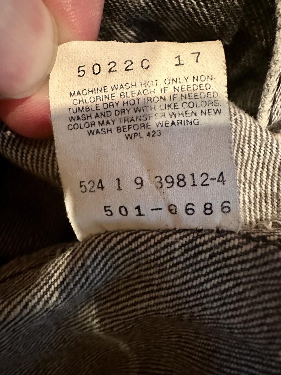 GQ3074◇Levi's : 80's USA製 501-0686 Vintage 80s Levis 501 0686 Jeans Acid Wash Black/White W29 L32 USA