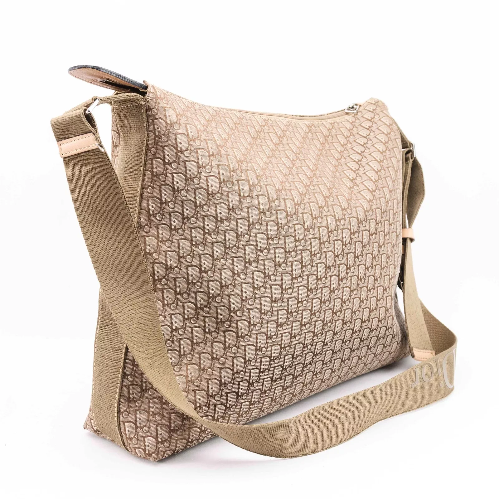 Authentique sac à bandoulière Christian Dior trotteur en toile