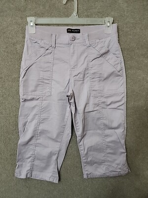 Lee Relaxed Fit Capri Pants Womens Lilac Purple Skimmer Cotton