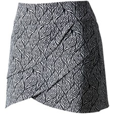 NWT Ladies IBKUL SALLY BLACK WHITE 17 inch Layered GOLF SKORT - S M L XL