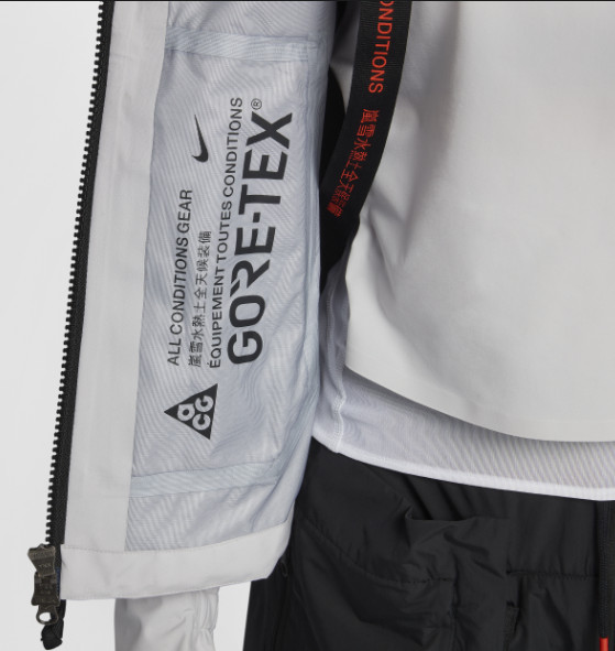 Nike WOMEN'S Nikelab ACG GORE-TEX Deploy Jacket White Grey Black SIZE SMALL NEW image 5