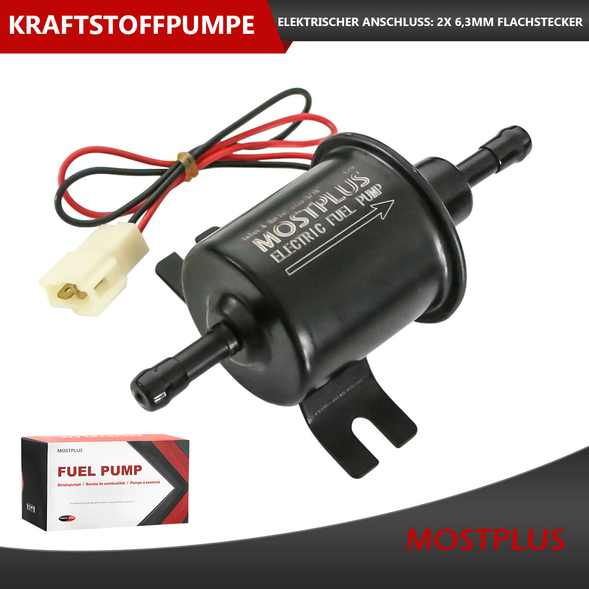 12V HEP-02A Universal Kraftstoffpumpe Benzinpumpe Benzin Diesel Dieselpumpe  8mm