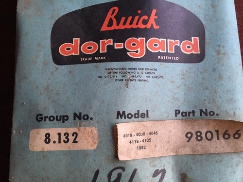 Nuevo de Lote Antiguo 1962 Buick Special Dor-Gard Protector de Puerta Dor Gard Original 4 Puertas - Imagen 4 de 5