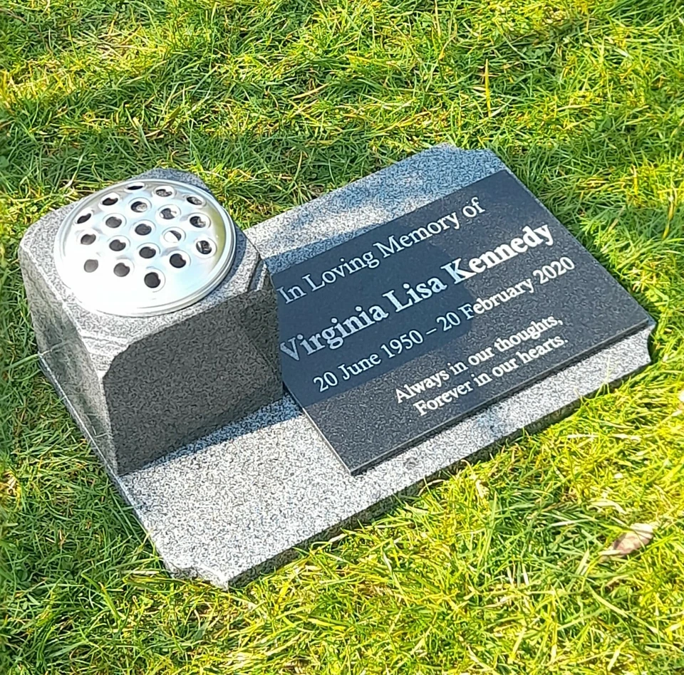 CCONLINEPRODUCTS Memorial Stone Gravestone Granite Cemetery Headstone Personalised Grave Plaque