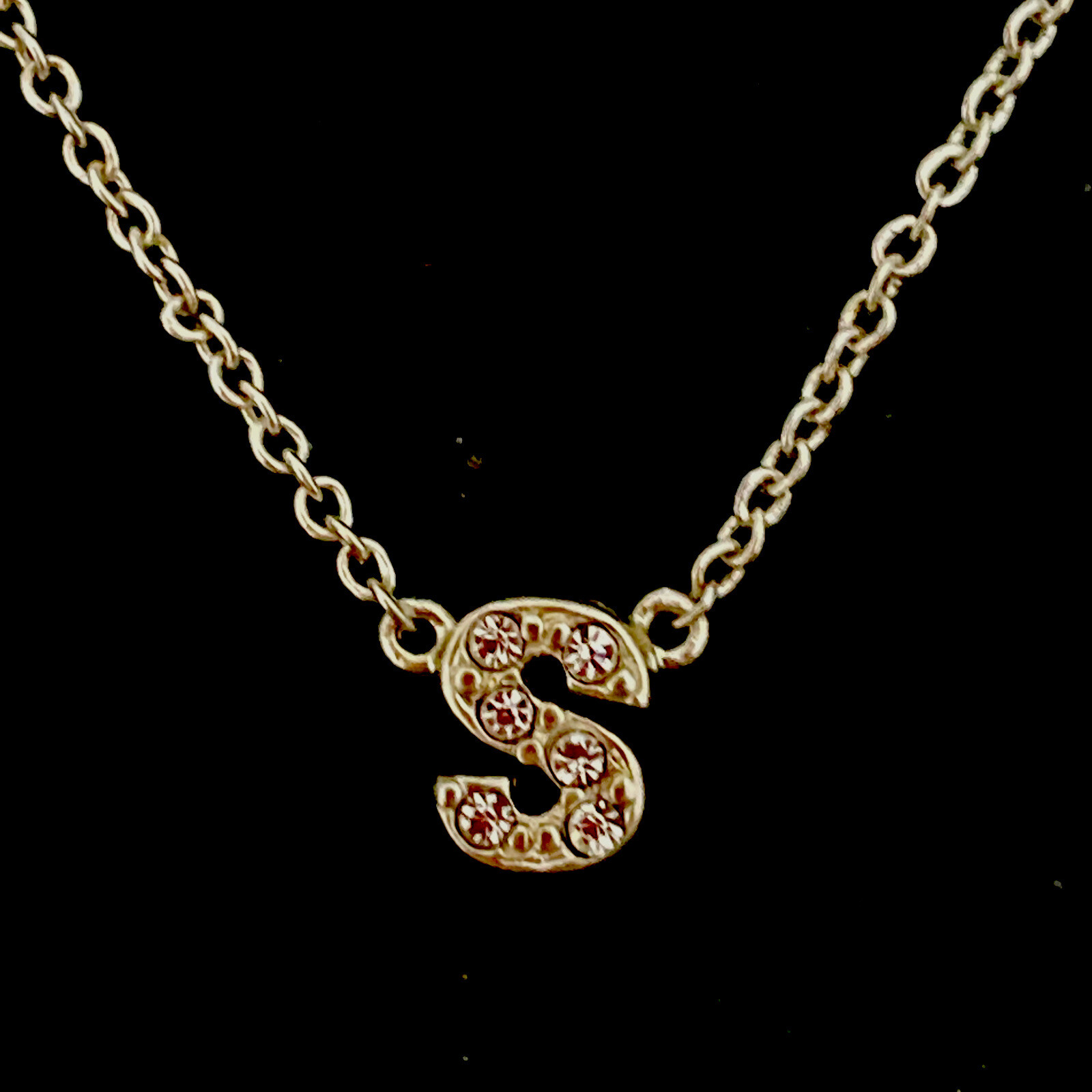 Solid Sterling Silver 925 Letter S Initial Pendan… - image 11