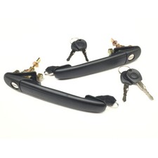 2x Door Handle + Lock + Keys Front Fits VW Polo (Mk1) 1.6 - 5 YEAR WARRANTY